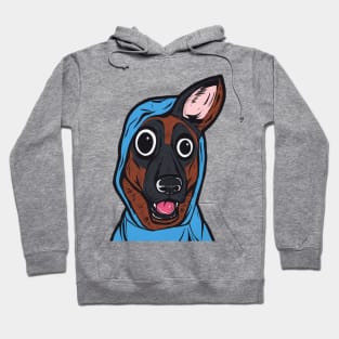 German Shepherd Blue Hoodie Hoodie